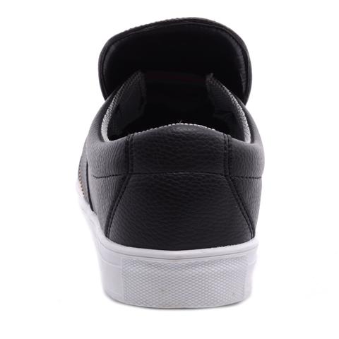 Férfi Műbőr Slip-On Fekete Férfi Műbőr Slip-On Fekete