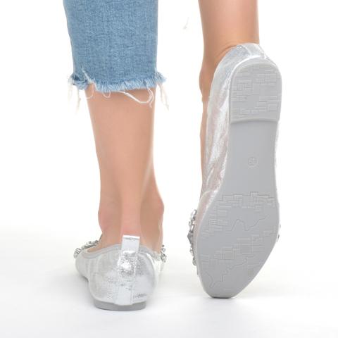 Női Ezüst Köves Balerina cipő Női Ezüst Köves Balerina cipő