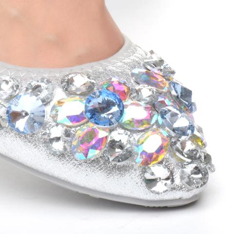 Női Ezüst Köves Balerina cipő Női Ezüst Köves Balerina cipő