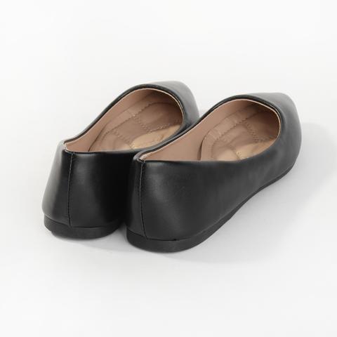 Fekete Műbőr Balerina Cipő Fekete Műbőr Balerina Cipő