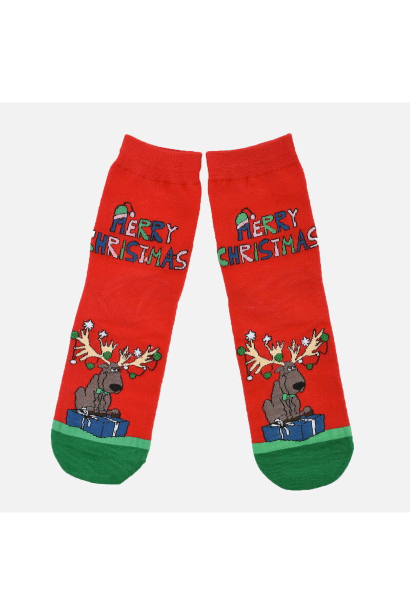Piros Karácsonyos zokni
