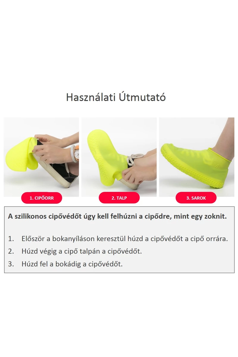 Szilikonos cipővédő (Esővédő cipőzokni)