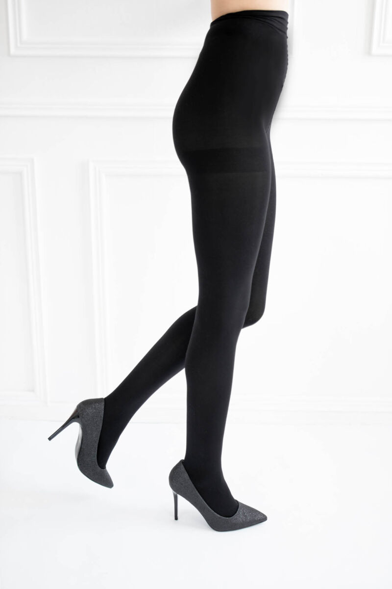 Fekete színű női elasztikus vastag harisnyanadrág