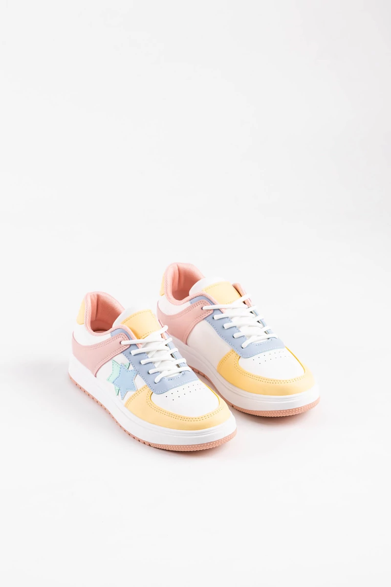 Színes Magas Talpú Női Sneaker/Sportcipő