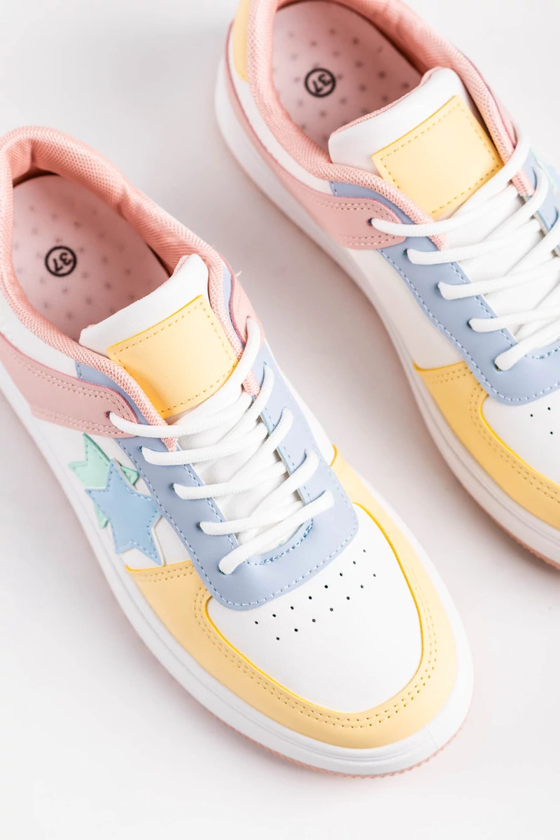 Színes Magas Talpú Női Sneaker/Sportcipő
