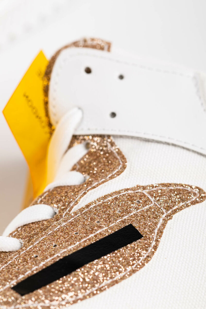 Arany/Fehér Magasszárú Női Sneaker