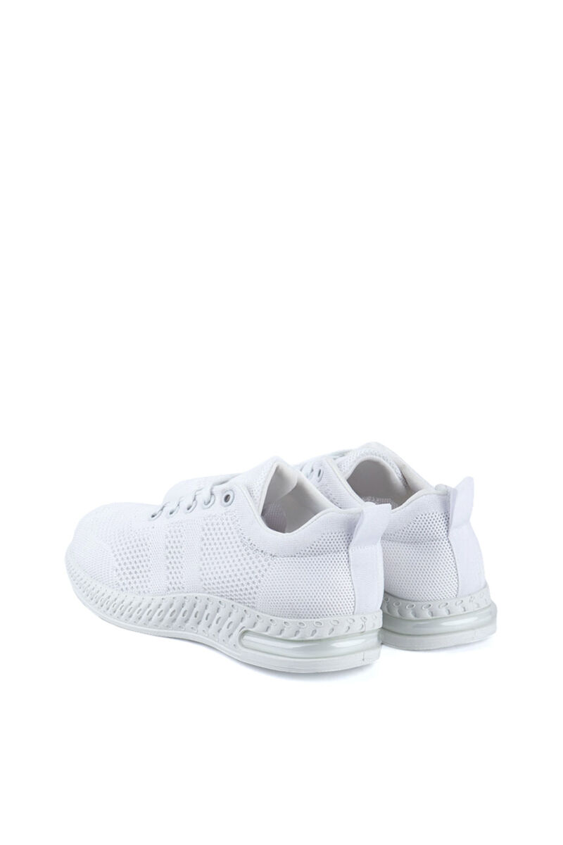 Fehér Fűzős Textil Sneaker