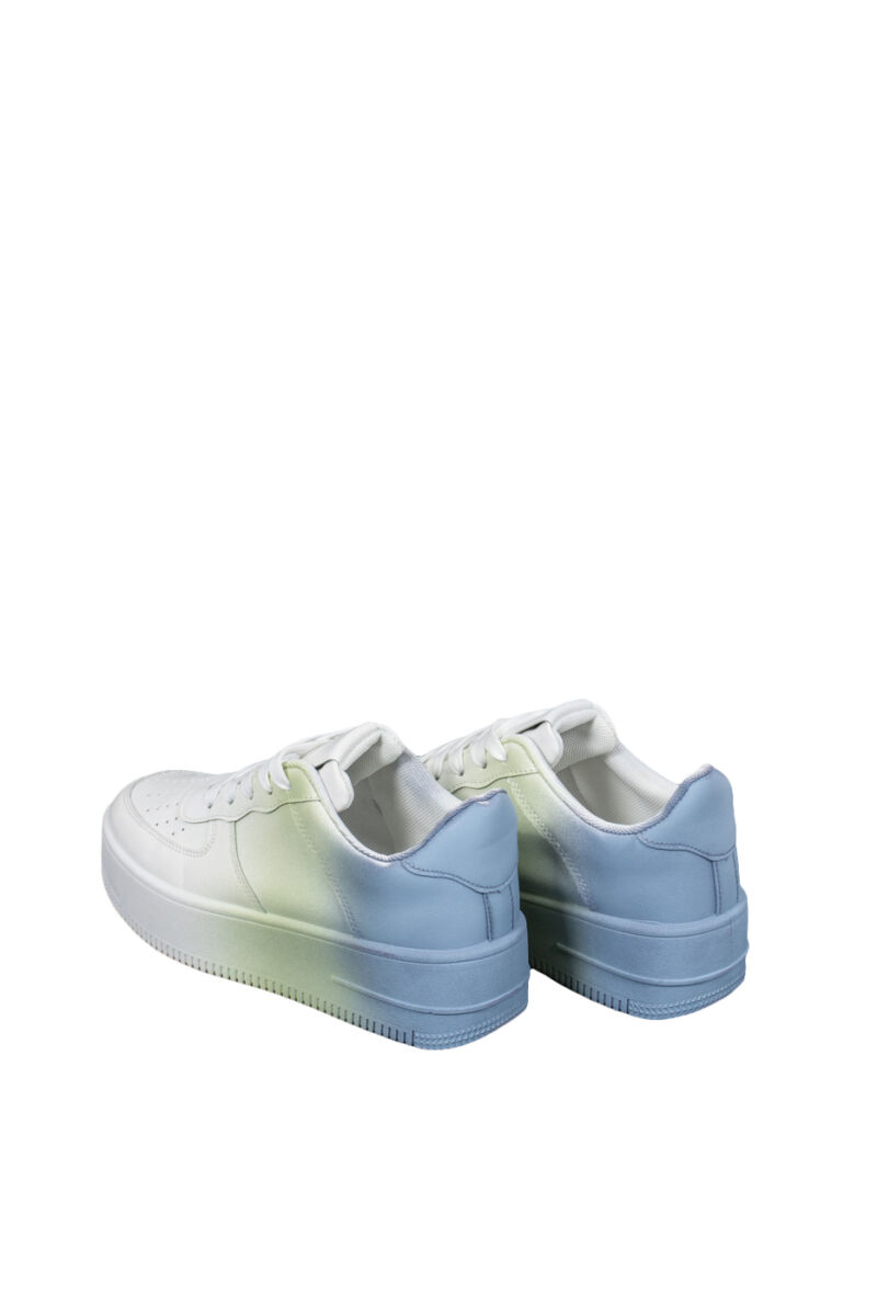 Kék-Sárga Átmenetes Színű Női Sneaker