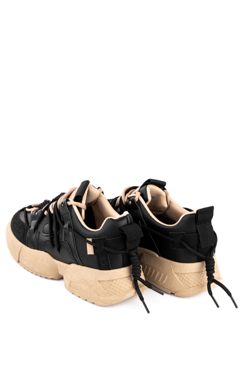 Fekete-Barna Platformos Talpú Sneaker