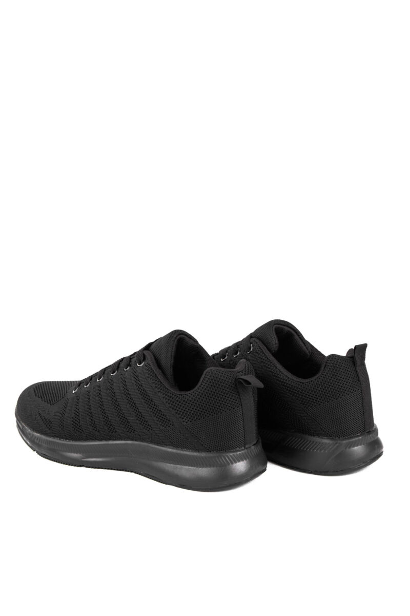Fekete Férfi Gumírozott Anyagú Sneaker