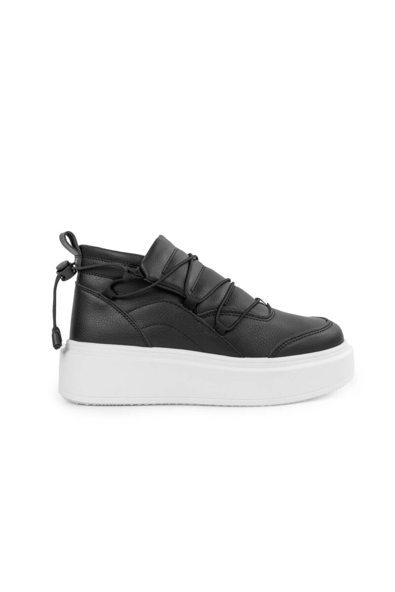 Seastar Fekete Színű Magasszárú Gumifűzős Sneaker 