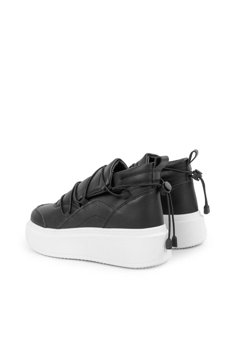 Seastar Fekete Színű Magasszárú Gumifűzős Sneaker 