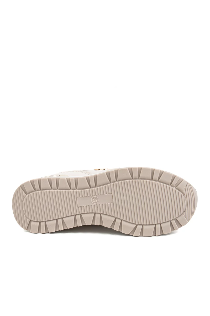 Bézs Műbőr Női Sneaker 