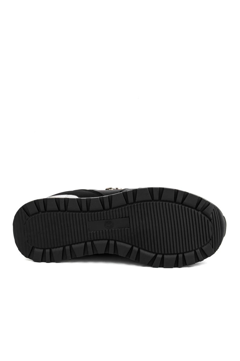 Fekete Műbőr Női Sneaker 