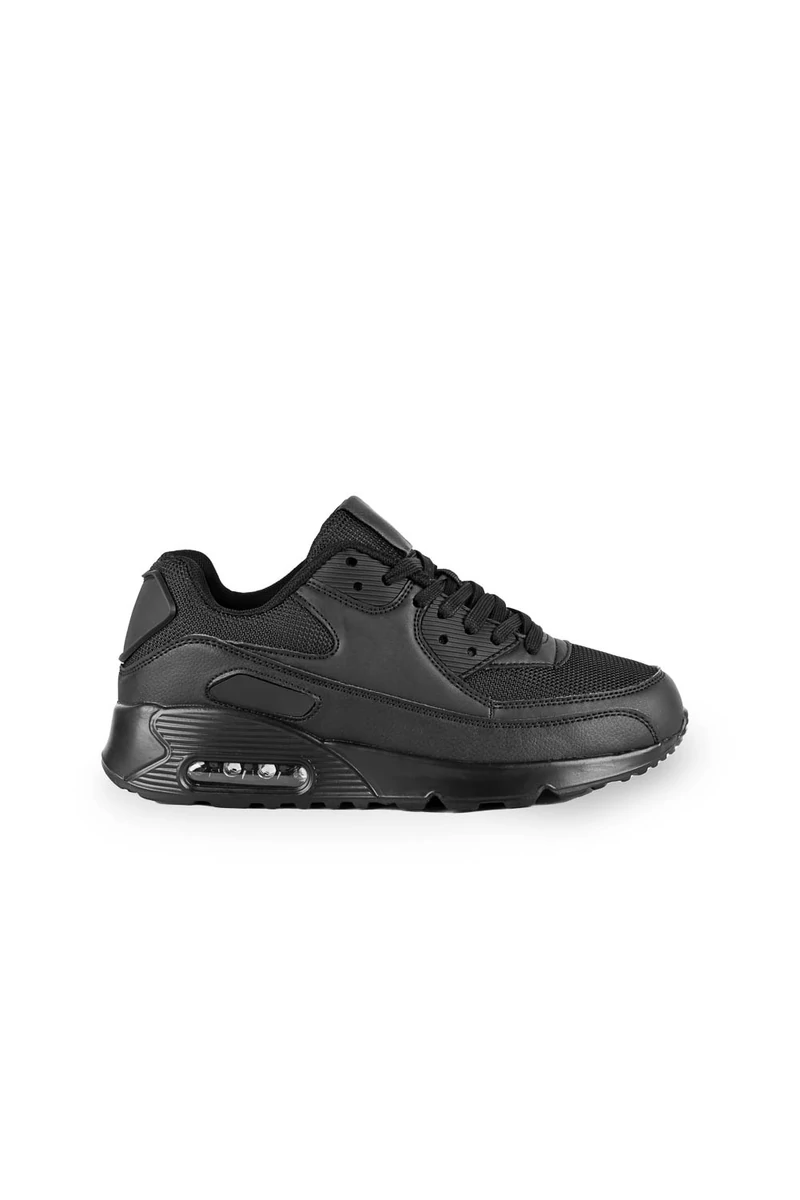 YESMILE Fekete Női Sneaker Platformos Talppal 