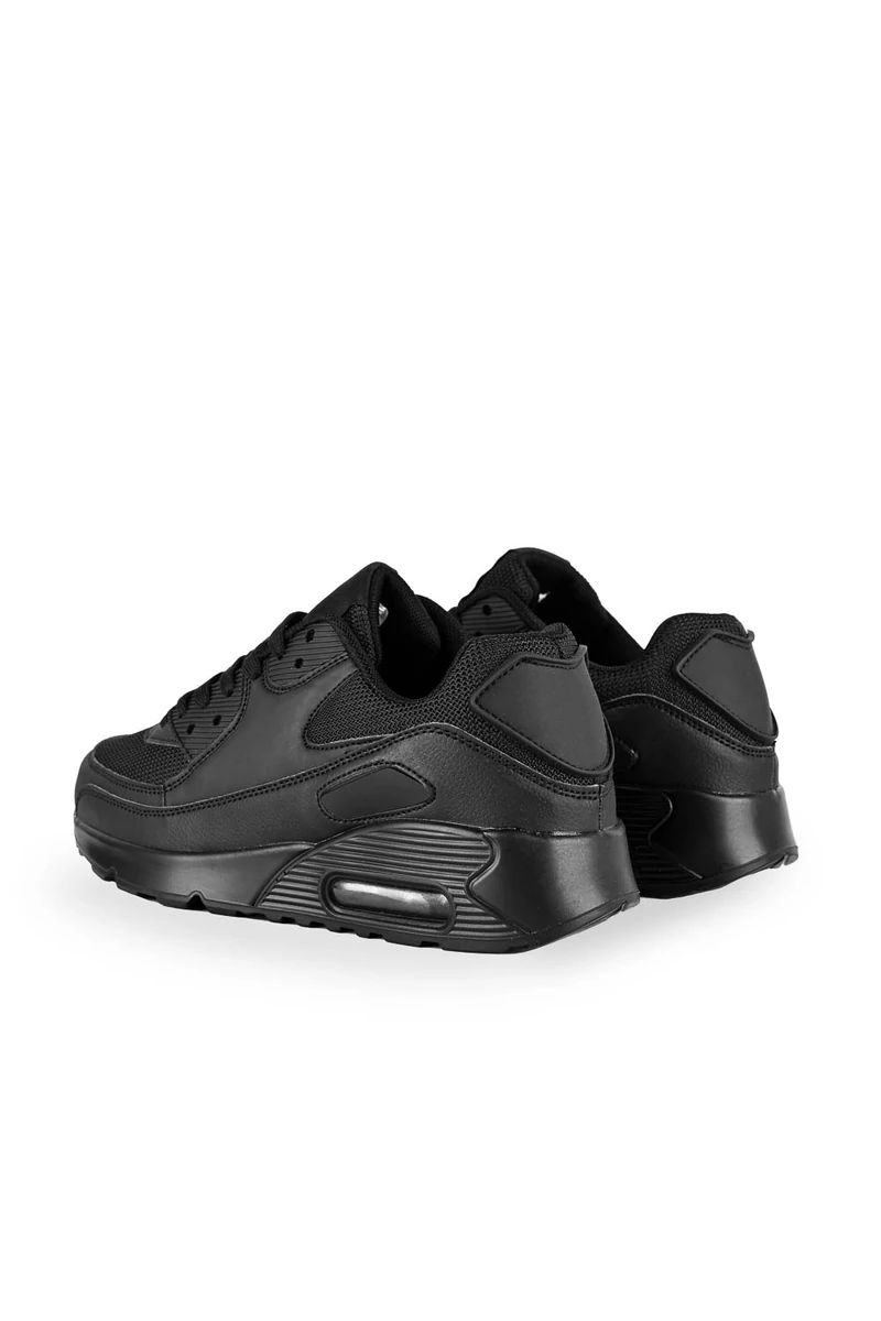 YESMILE Fekete Női Sneaker Platformos Talppal 