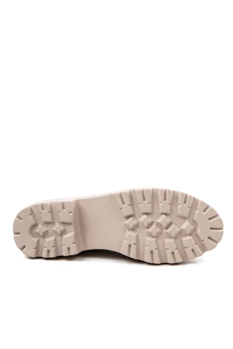 COMER Bézs Műbőr Női Platform Loafer 