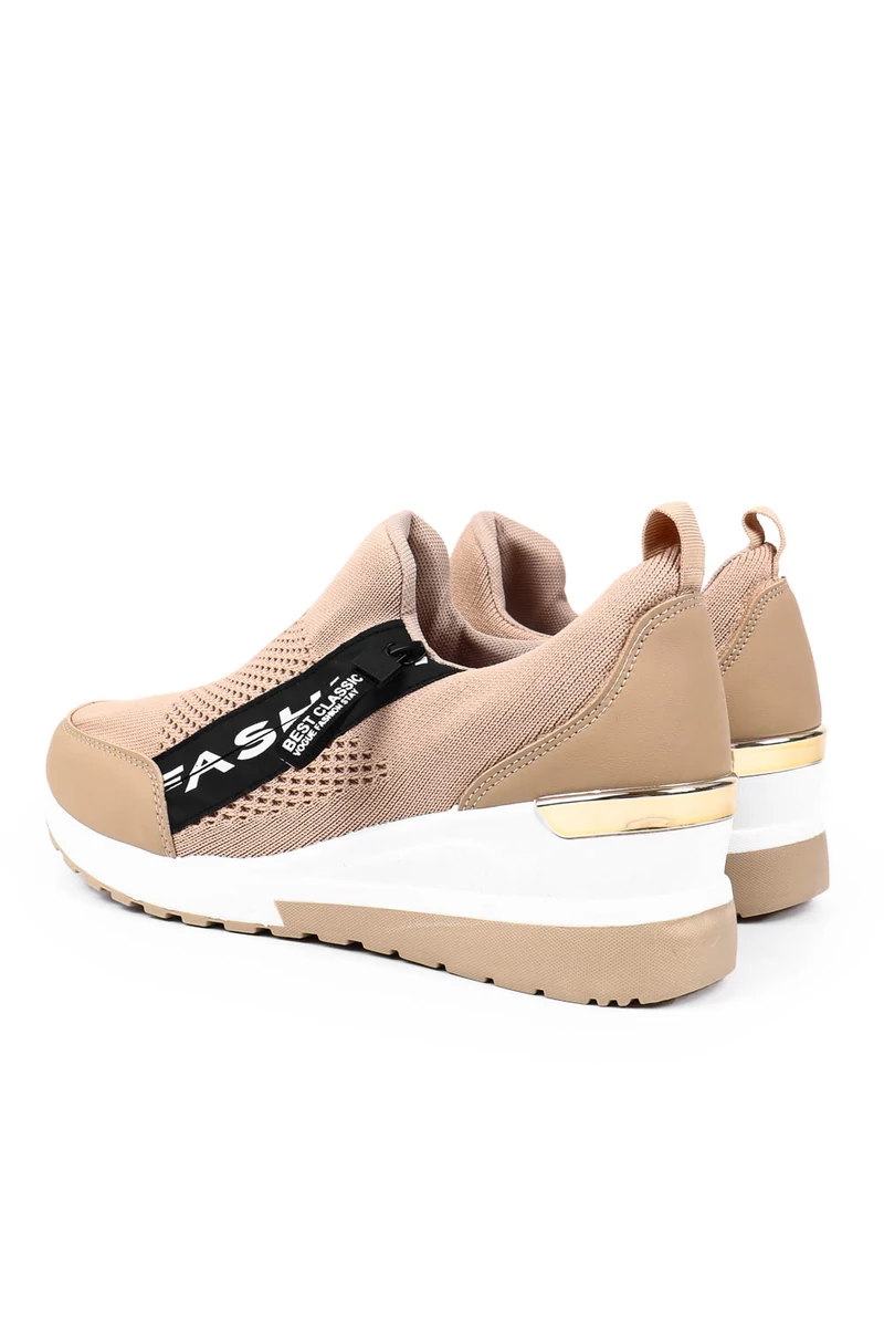 YESMILE Khaki Magastalpú Női Sneaker