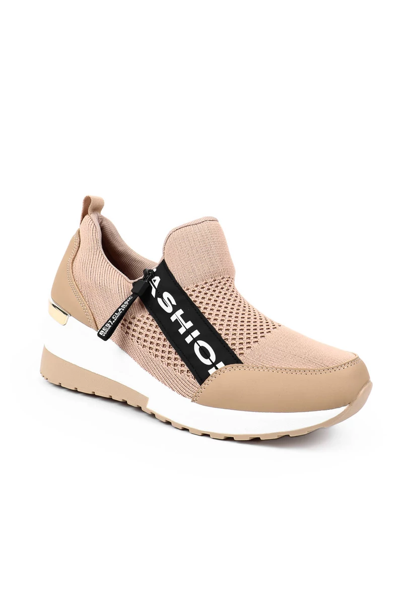 YESMILE Khaki Magastalpú Női Sneaker
