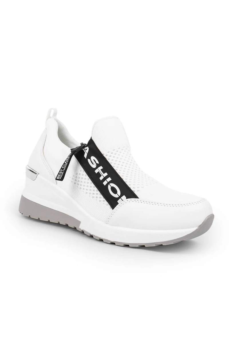 YESMILE Fehér Magastalpú Női Sneaker