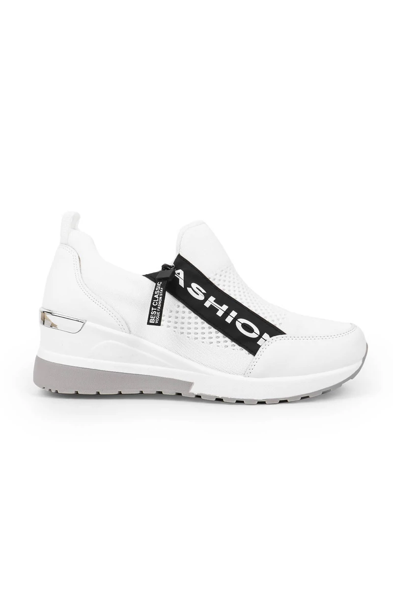 YESMILE Fehér Magastalpú Női Sneaker