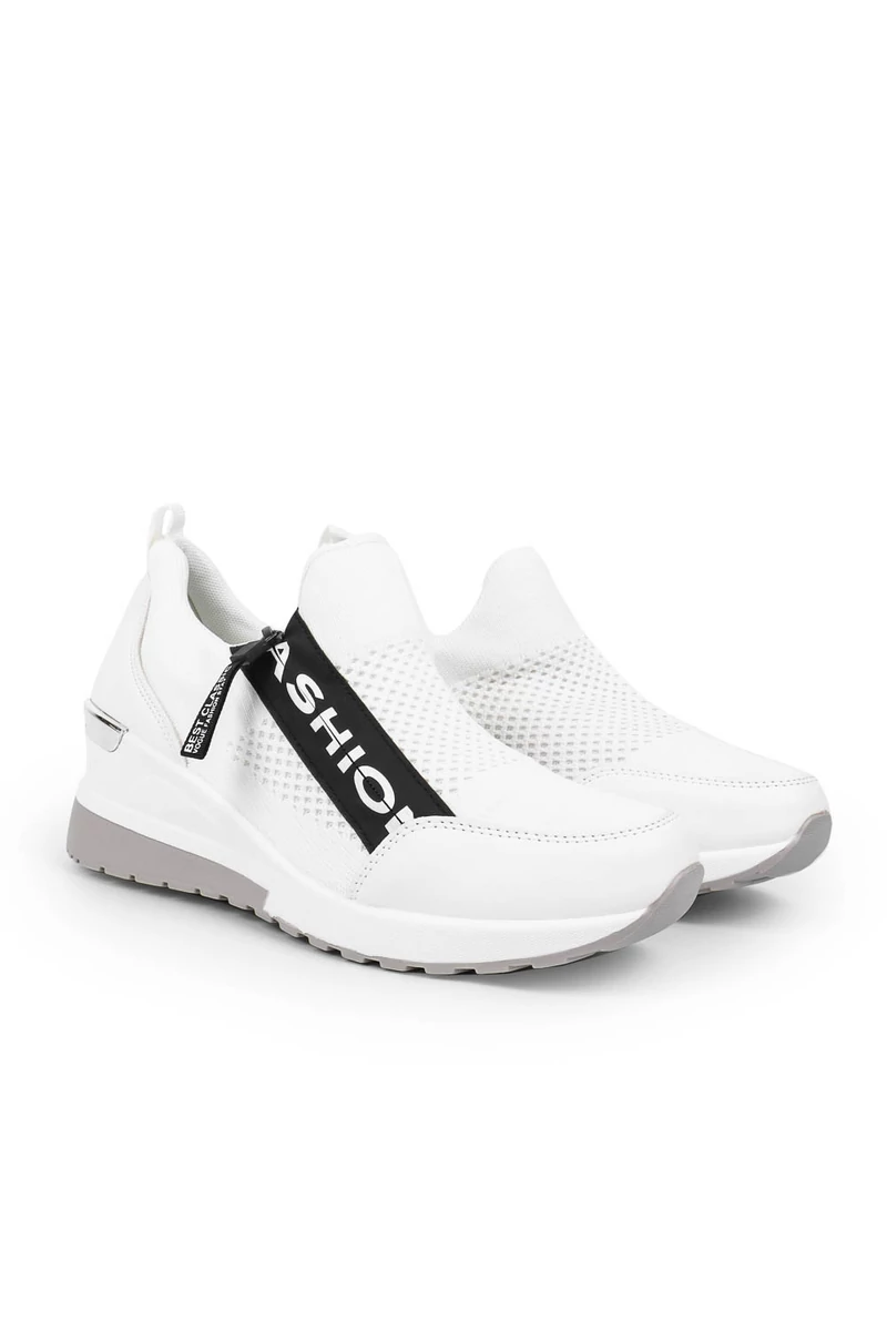 YESMILE Fehér Magastalpú Női Sneaker