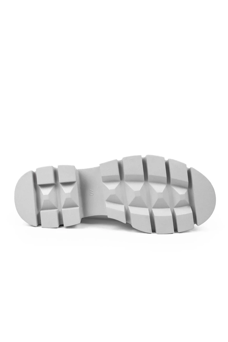 SEASTAR Ezüst Műbőr Női Platform Loafer 
