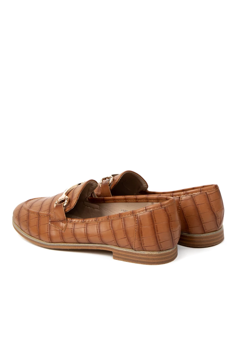 Seastar Barna Műbőr Hüllőbőr Mintás Loafer