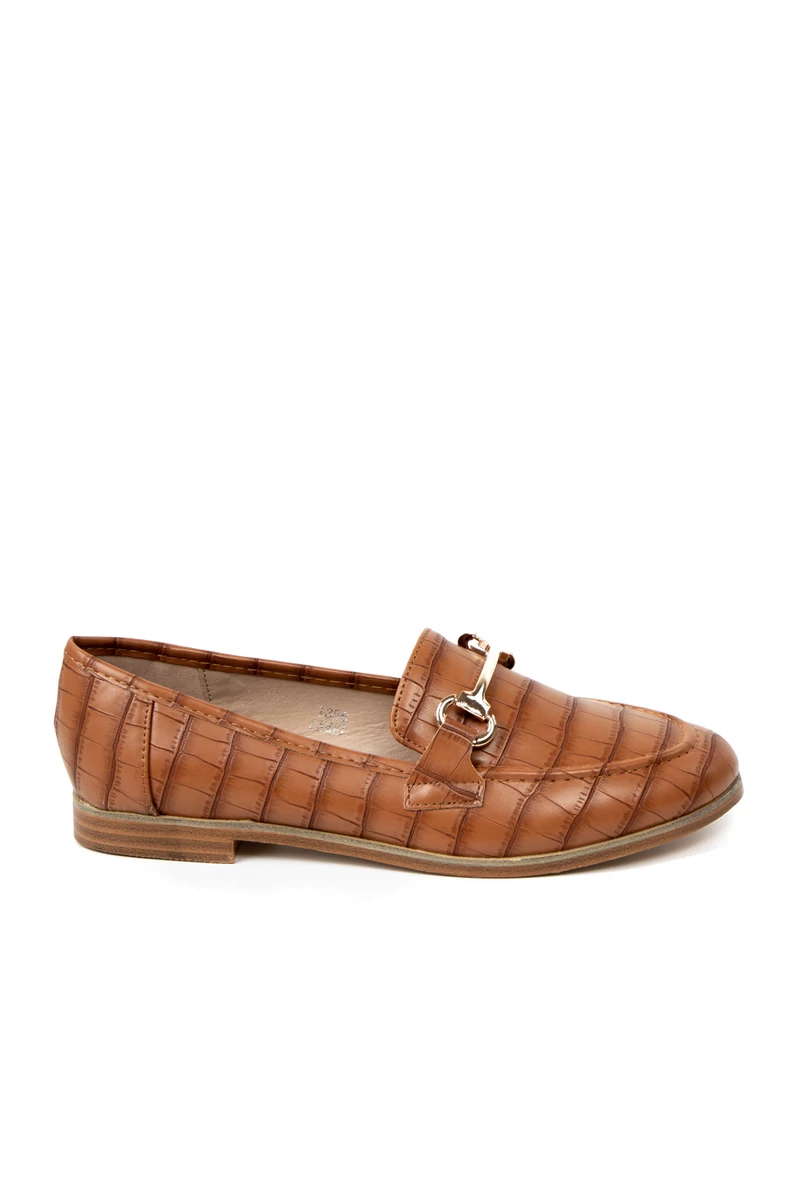 Seastar Barna Műbőr Hüllőbőr Mintás Loafer
