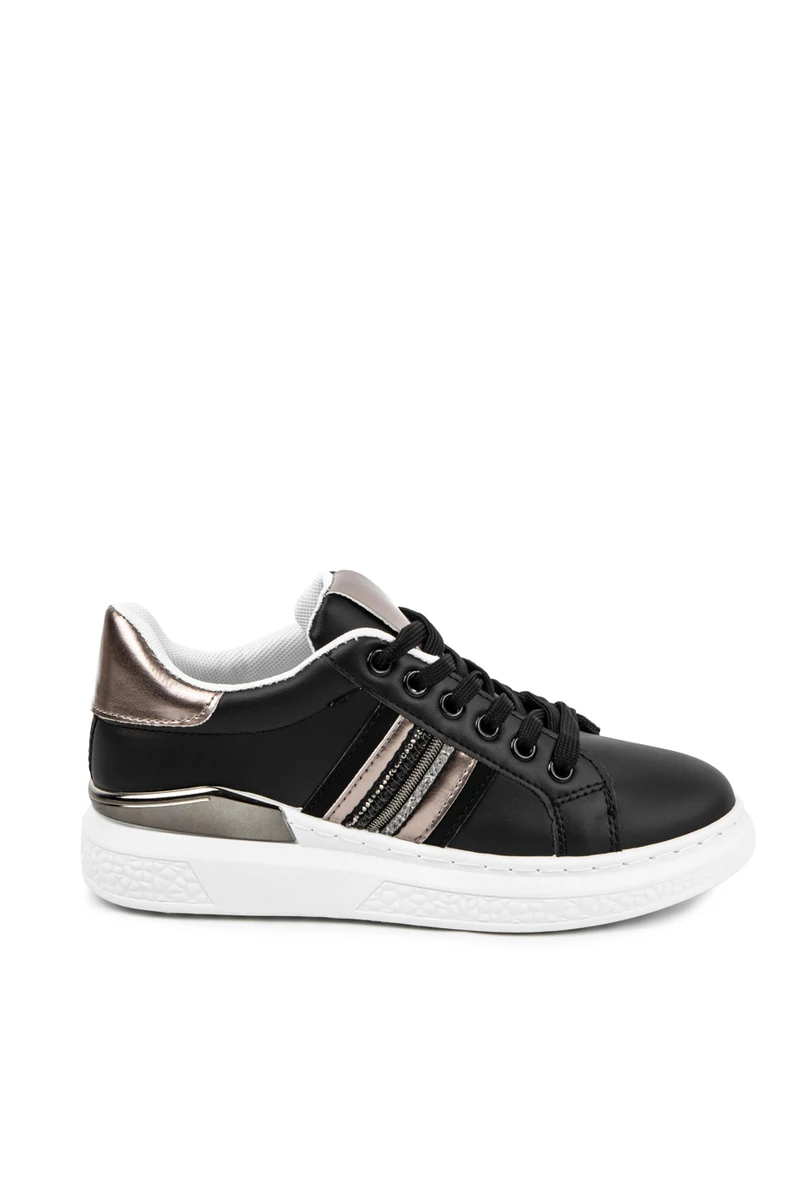 Yes Mile Fehér-Pezsgő Színű Női Műbőr Sneaker