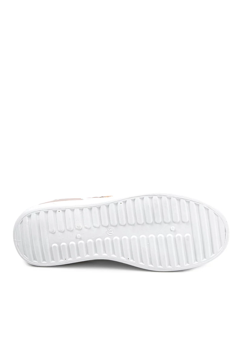 Yes Mile Fehér-Pezsgő Színű Női Műbőr Sneaker