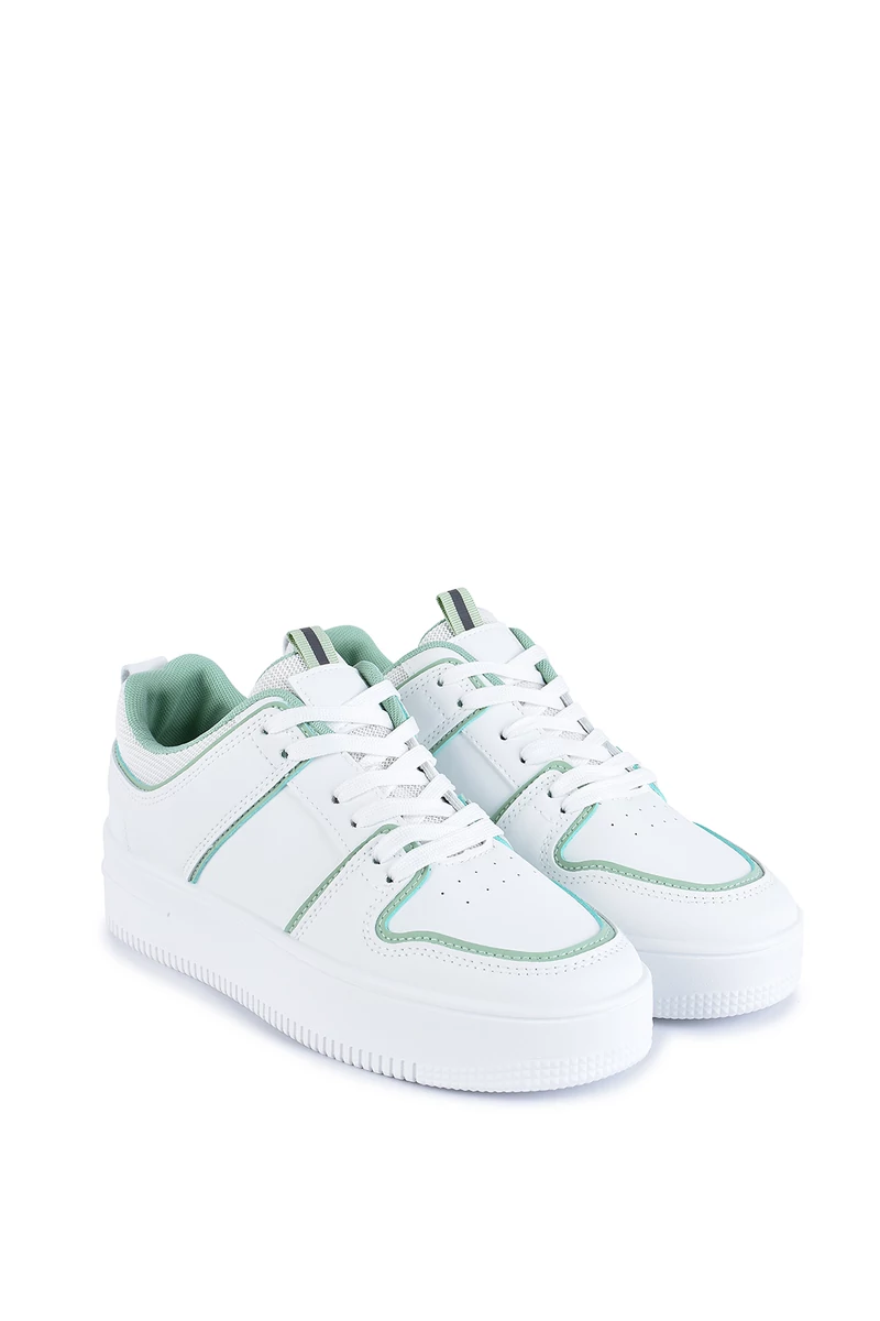 Mery Inmery Fehér-Zöld Platformos Női Sneaker
