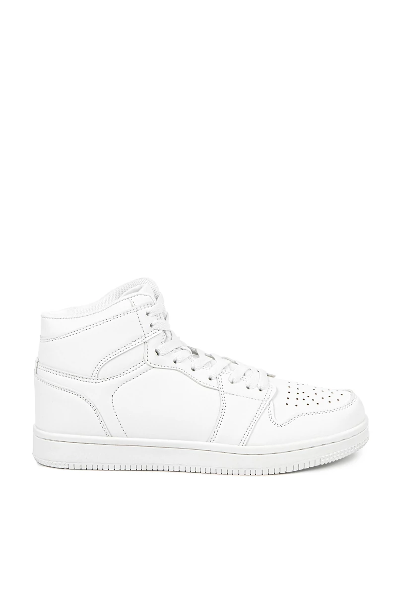 Apollo Fehér Magasszárú Férfi Műbőr Sneaker