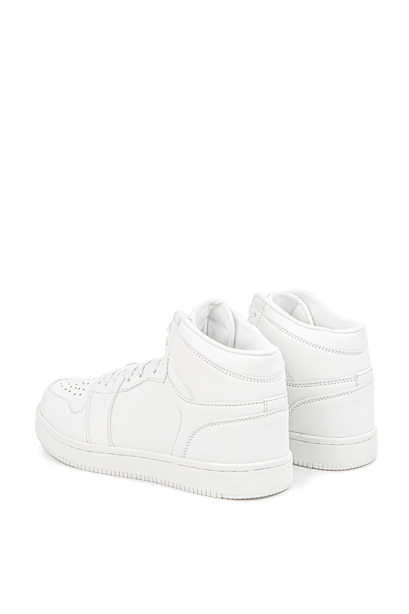 Apollo Fehér Magasszárú Férfi Műbőr Sneaker