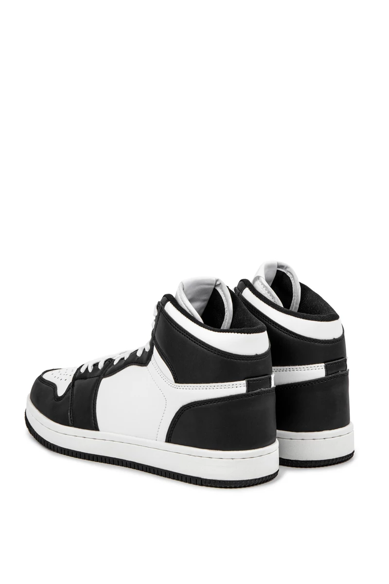 Apollo Fekete-Fehér Magasszárú Férfi Műbőr Sneaker
