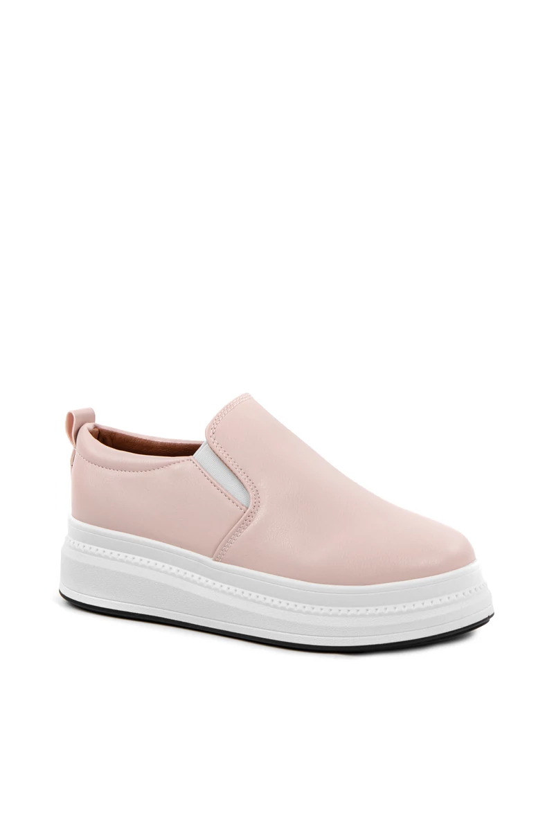 City Kiddy Világos Rózsaszín Női Műbőr Platform Talpú Slip-on 