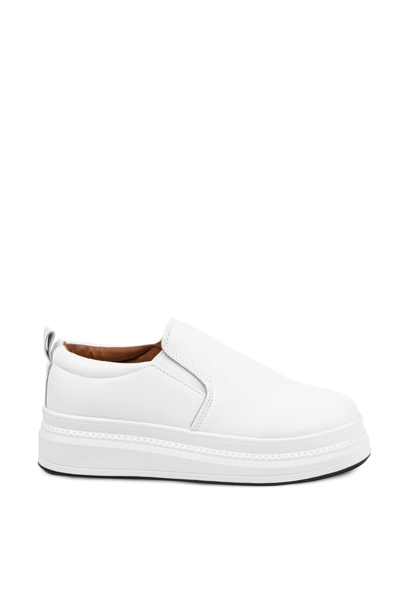 City Kiddy Fehér Női Műbőr Platform Talpú Slip-on 