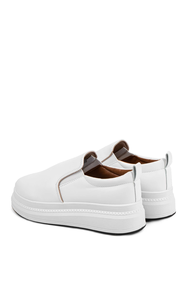 City Kiddy Fehér Női Műbőr Platform Talpú Slip-on 