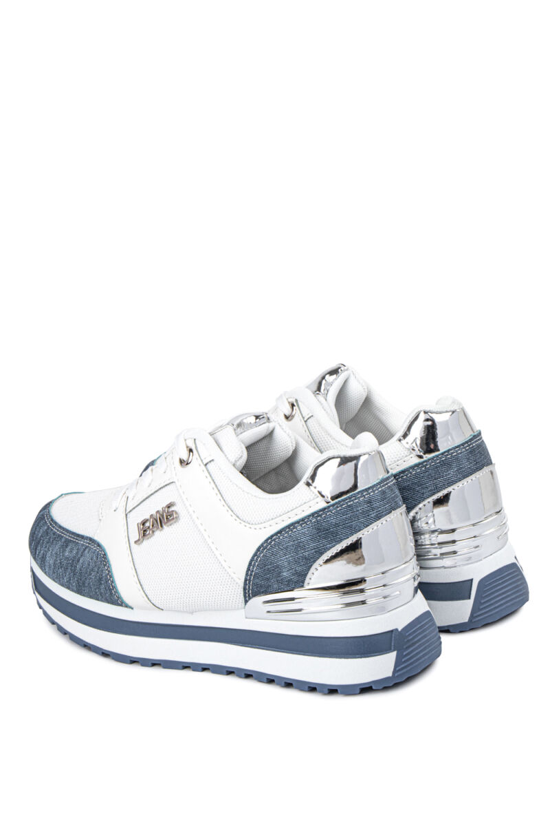 Weide Fehér-Kék Magasított Talpú Sneaker
